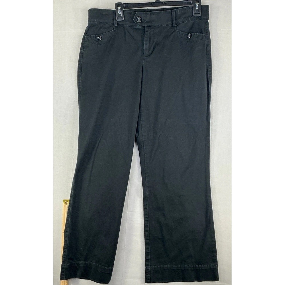 Dockers Women's Black Mid Rise Bootcut Pants Stretch Career Casual 10 Short